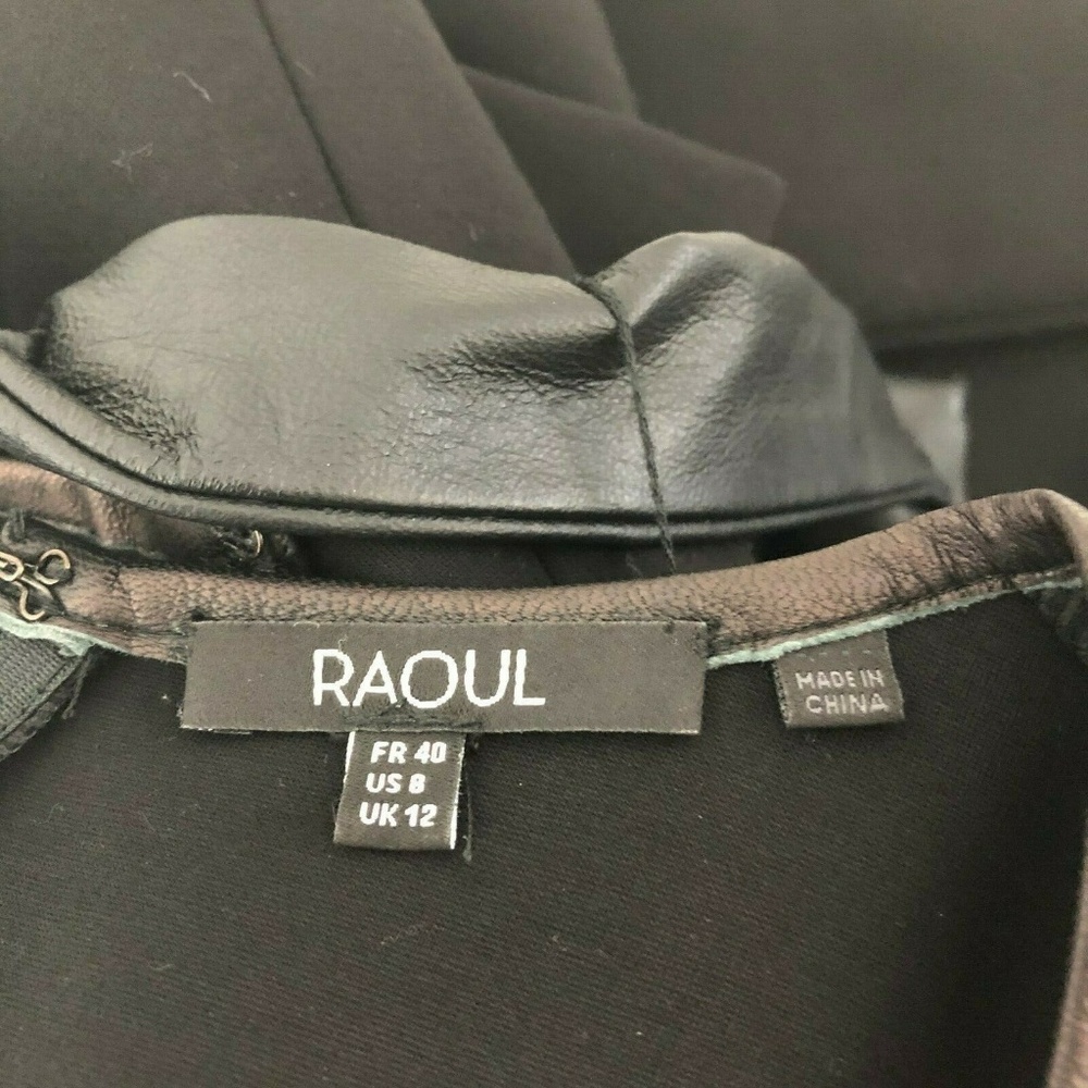 Raoul Solid Black Peplum Lydia Dress 8 - Picture 5 of 5